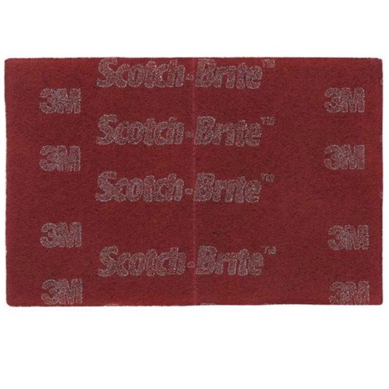 Scotch-Brite 7447 VF AO Maroon Perforated 230mm x 150mm Hand Pad