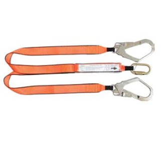 2m Double Leg Shock Lanyard with 1 x MC002k & 2 Scaff Hooks