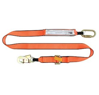 2m Adjustable Single Leg Lanyard - 1 Carabiner & DA Snap Hook