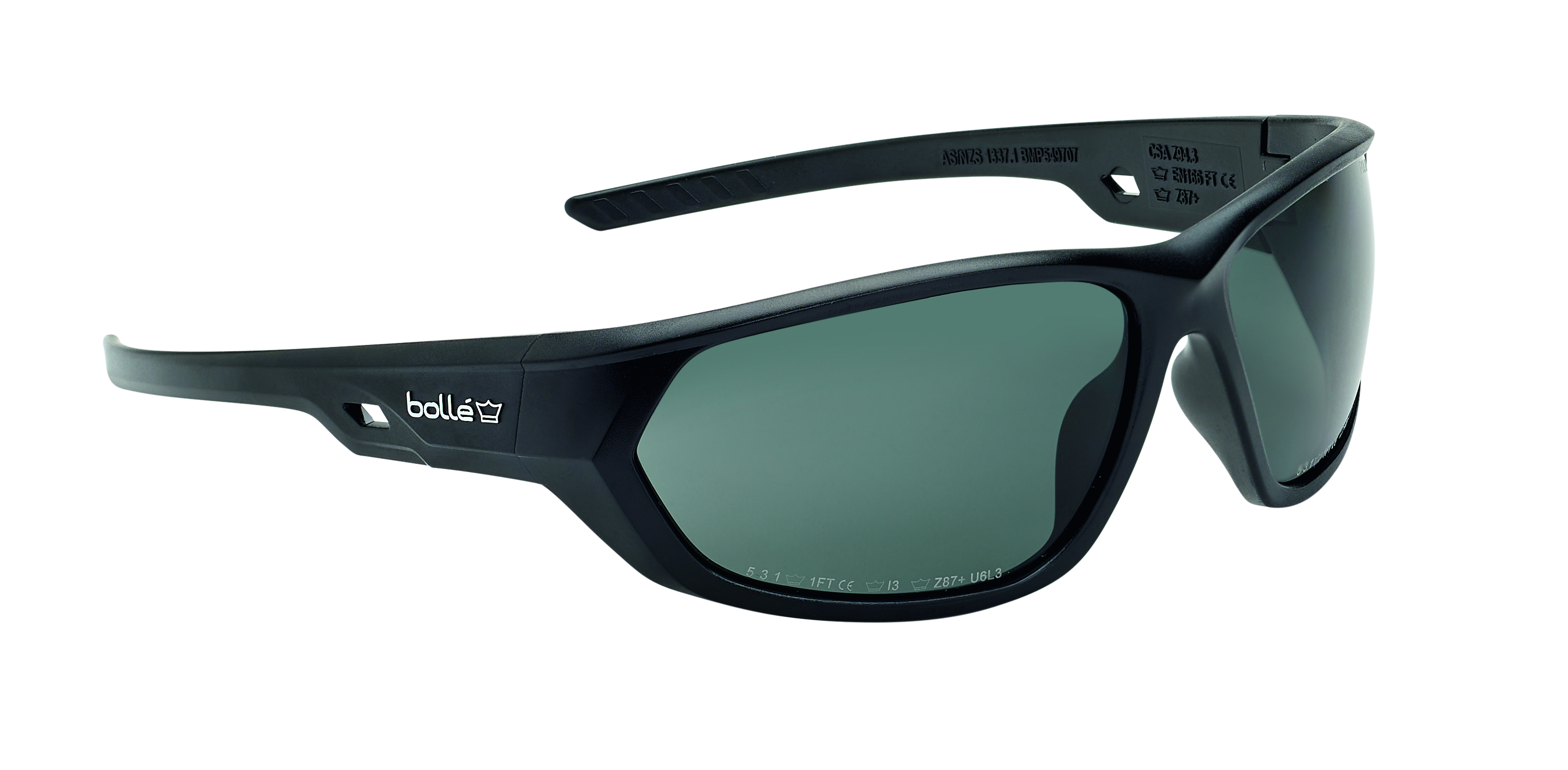 KOMET Polarized PC AS Lens Black Frame - Soft Drawstring Pouch