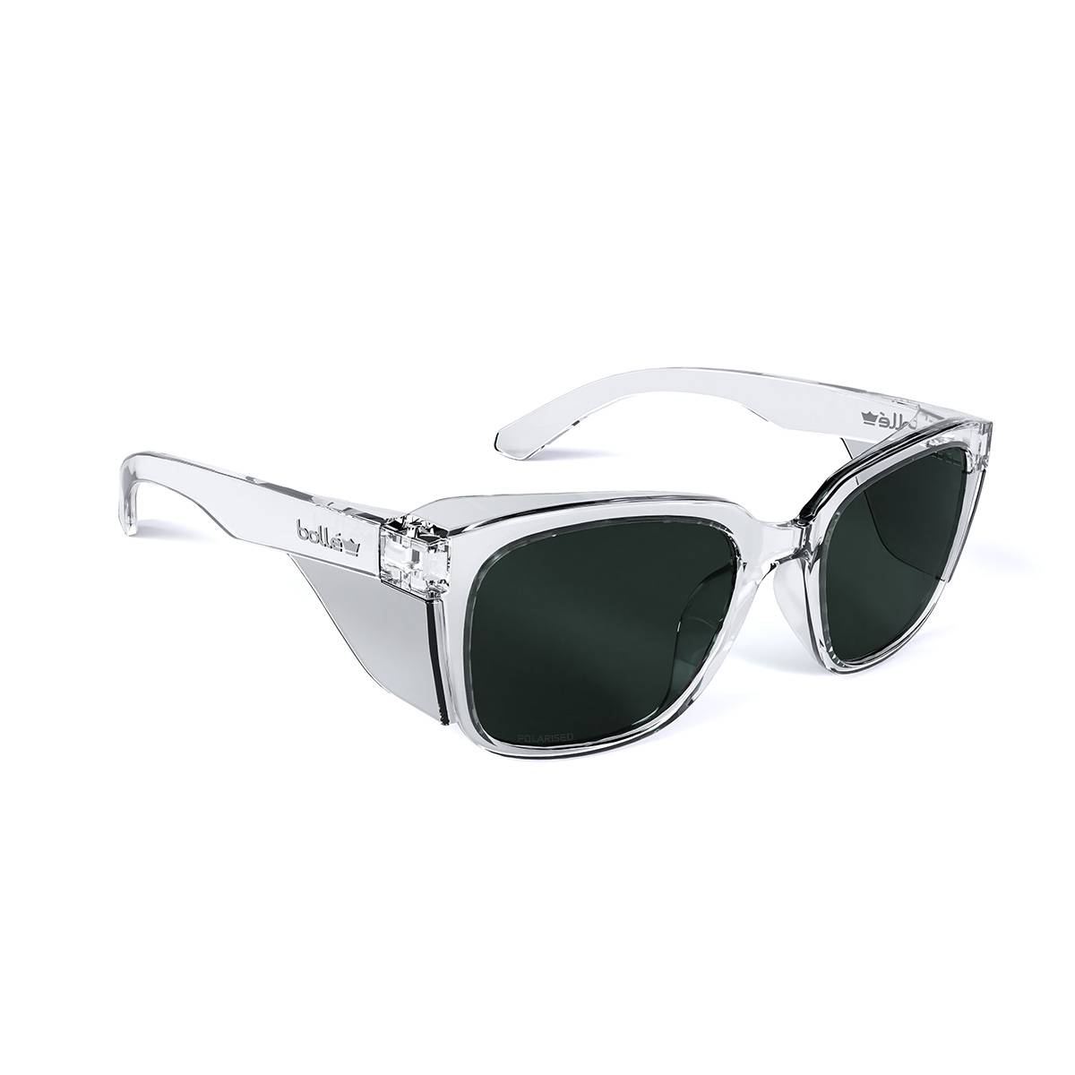 STKS 410 - Smoke Polarized PC Lens - AS - Crystal PC Temples/Frame