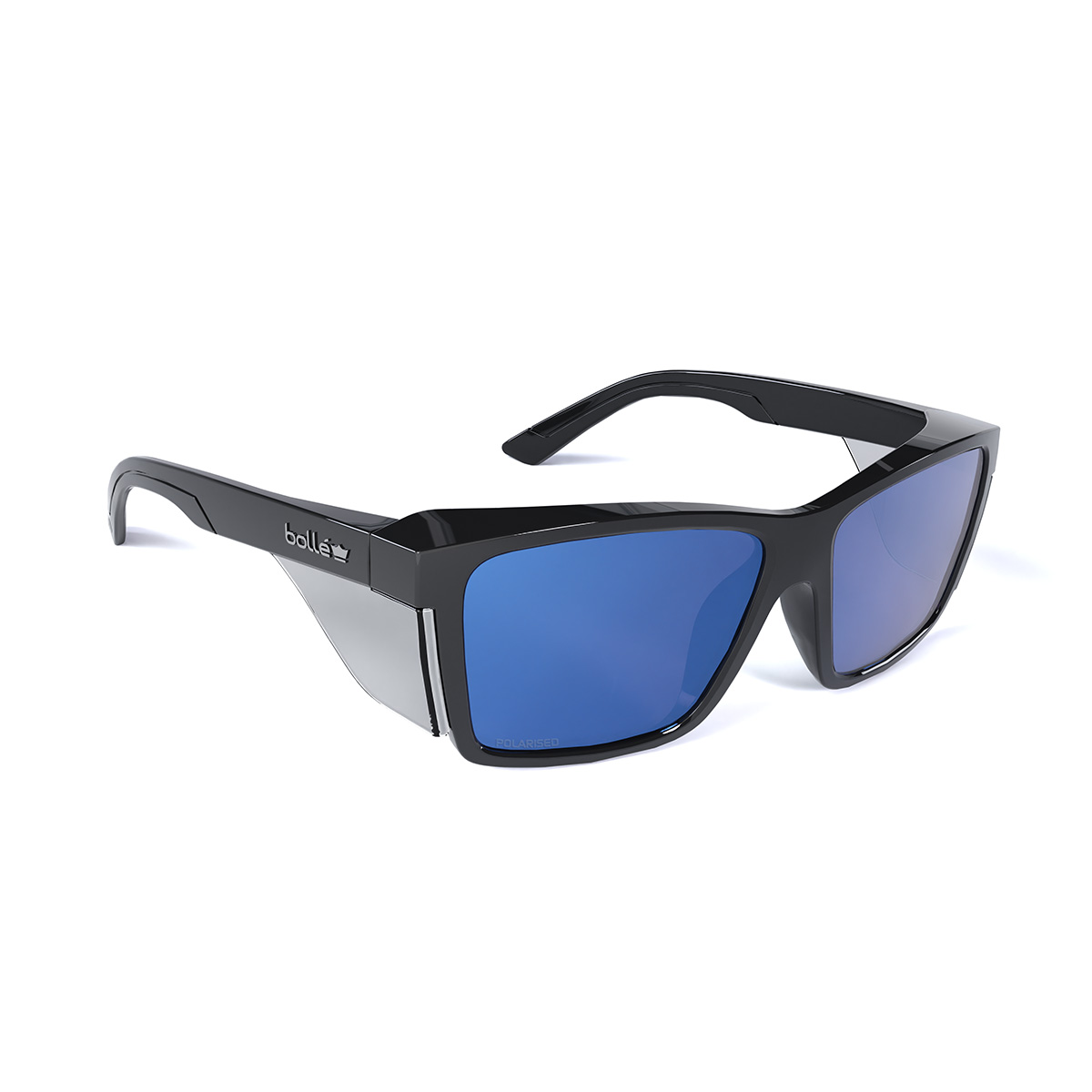STKS 420 - Cobalt Mirror Polarized PC Lens - AS - Black Gloss PC Temples/Frame