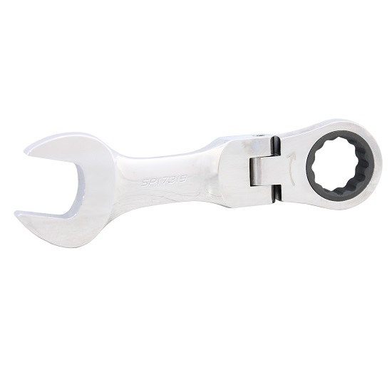 7mm Stubby Flexhead Geardrive Ring and Open End Spanner - SP Tools