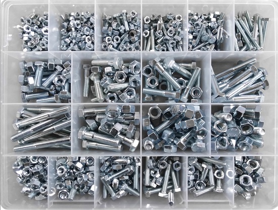 KIT BOLT/NUT METRIC XL 8.8 ZP