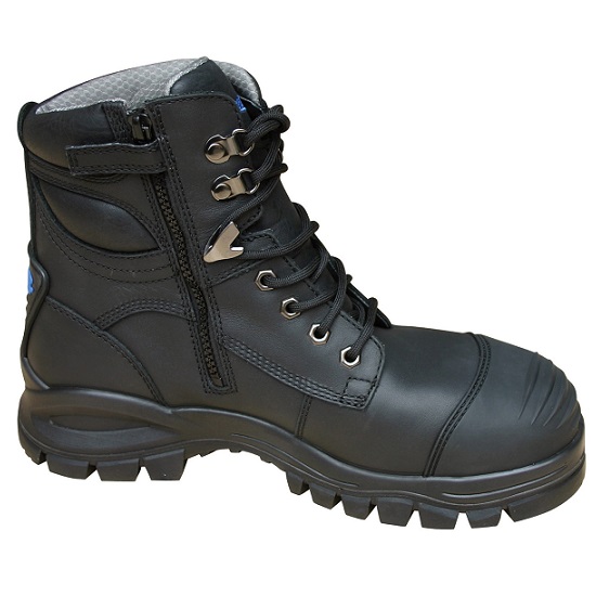 Blundstone 997 Lace-Up and Zip Safety Boot with Steel Toecap
