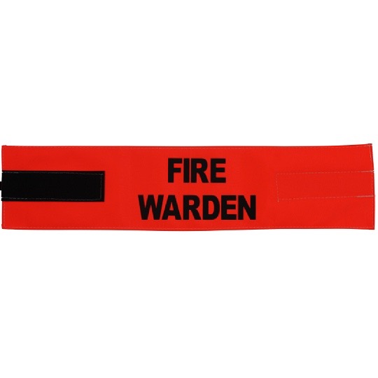 Sign “Fire Warden Arm Band Orange”&nbsp; 