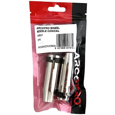 ARCOPRO BINZEL NOZZLE CONICAL MB24 2PK 
