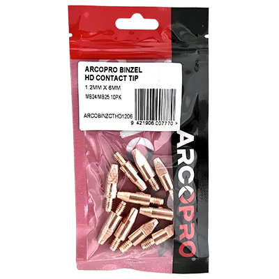ARCOPRO BINZEL HD CONTACT TIP 1.2MM X 6MM MB24 10PK 