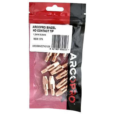 ARCOPRO BINZEL HD CONTACT TIP 1.2MM X 8MM MB36 10PK