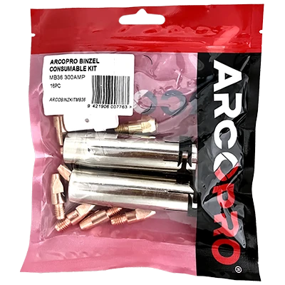 ARCOPRO BINZEL CONSUMABLE KIT MB36 300AMP 16PC 