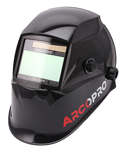 ARCOBLACK ARCOPRO WELDING HELMET DIGITAL LARGE VIEW GLOSS BLACK 