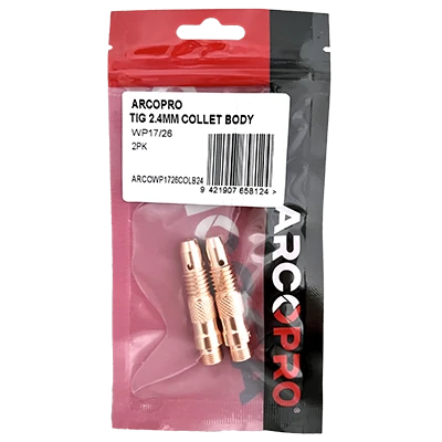 ARCOPRO TIG 2.4MM COLLET BODY WP17/26 2PK 
