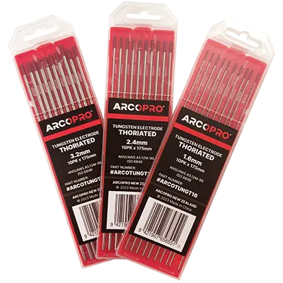 ARCOPRO THORIATED TUNGSTEN ELECTRODE 1.6MM 10PK 