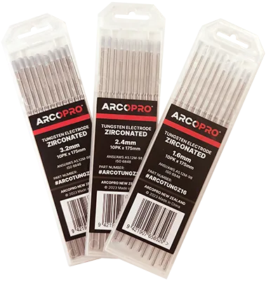 ARCOTUNGZ32 - pkt10 Arcopro Zirconiated Tungsten Electrode 3.2mm