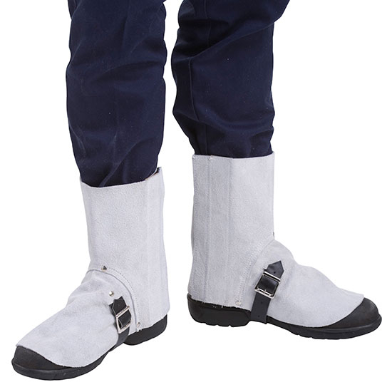 Weld Guard Welders Leather Spats with Velcro Release